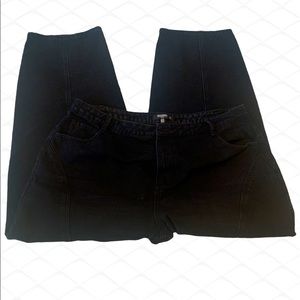 Missguided Plus black wide leg denim jeans. Zip front , 5 pockets . US 16